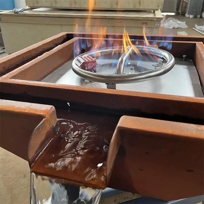 Dekoratives gas-Feuer-Pit Water Bowl For Swimmingpool Corten Stahlim freien