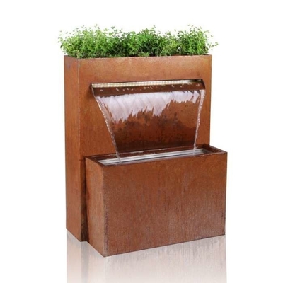 WASSERFALL-Blatt-Kaskade Garten-Dekor-Pool Corten Stahlmit Herb Planter