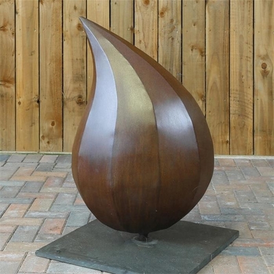Träne-Form Corten-Stahl gestalten Höhe Metall-Art Statuess 91.5cm