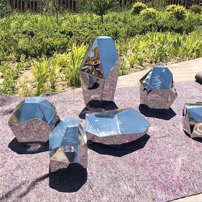 Gärten quadriert den geometrischen abstrakten polierten Edelstahl-Skulptur-Spiegel