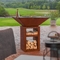 Holzkohlen-Holz feuerte Stahl-GRILL Corten Grill mit Ash Tray Outdoor Cooking ab