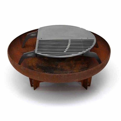 Verrosteter roter 100cm Corten Stahlfeuer-Grube GRILL für Hinterhof-Patio