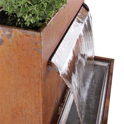 WASSERFALL-Blatt-Kaskade Garten-Dekor-Pool Corten Stahlmit Herb Planter