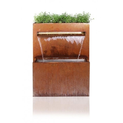 WASSERFALL-Blatt-Kaskade Garten-Dekor-Pool Corten Stahlmit Herb Planter