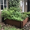 Stahlhochbeete Quadrat im Freien Corten für Gemüseblumen-Pflanzer-Rand