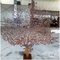 Humanoid Baum-Metall-Art Statue Rusty Outdoor Corten-Stahlskulptur