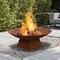 Stahlkamin-Durchmesser im Freien 600mm Garten Corten 800mm Rusty Metal Fire Pit