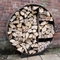 Rusty Circle Corten Steel Firewood-Gestell-größerer runder Brennholz-Halter