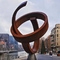 Großes rustikales Ring Corten Steel Sculpture Abstract-Metall Art Sculptures
