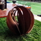 Hohler Metall-Corten-Stahl Art Sphere Sculpture 600mm 900mm