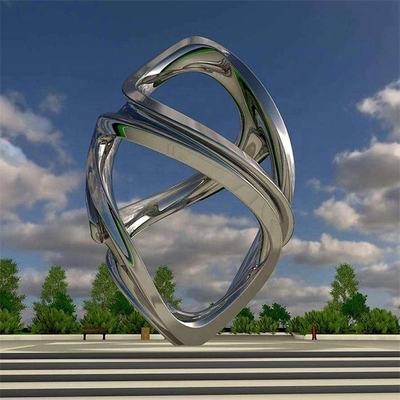 Soem-Schmiede-Kreis-moderne Edelstahl-Skulptur für Garten-Dekoration