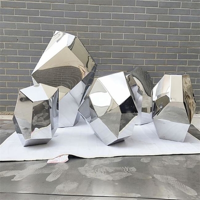 Gärten quadriert den geometrischen abstrakten polierten Edelstahl-Skulptur-Spiegel