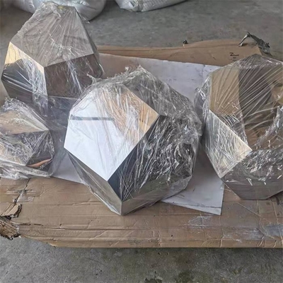 Gärten quadriert den geometrischen abstrakten polierten Edelstahl-Skulptur-Spiegel