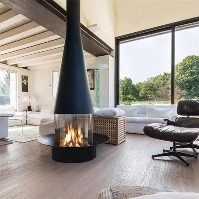 Westart-zentraler an der Wand befestigter hängender Kamin-Holz-brennender Ofen mit Glas